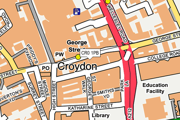 CR0 1PB map - OS OpenMap – Local (Ordnance Survey)