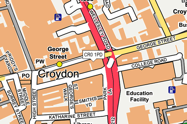 CR0 1PD map - OS OpenMap – Local (Ordnance Survey)