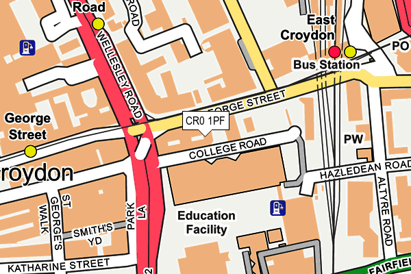 CR0 1PF map - OS OpenMap – Local (Ordnance Survey)