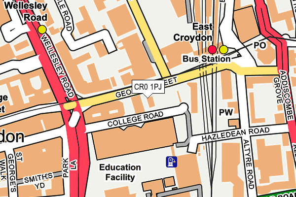 CR0 1PJ map - OS OpenMap – Local (Ordnance Survey)