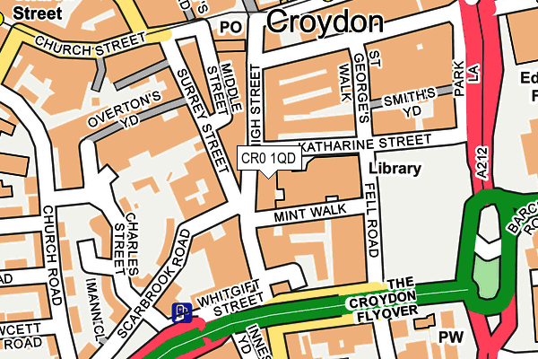 CR0 1QD map - OS OpenMap – Local (Ordnance Survey)