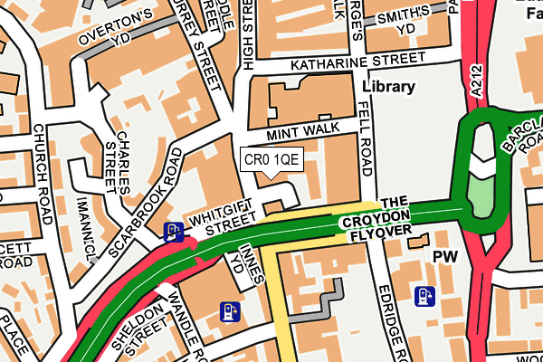 CR0 1QE map - OS OpenMap – Local (Ordnance Survey)