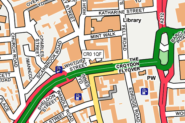 CR0 1QF map - OS OpenMap – Local (Ordnance Survey)