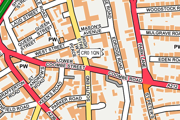 CR0 1QN map - OS OpenMap – Local (Ordnance Survey)