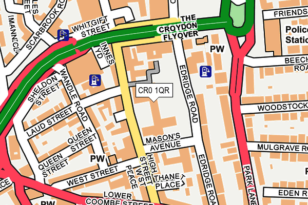 CR0 1QR map - OS OpenMap – Local (Ordnance Survey)