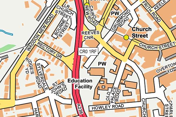 CR0 1RF map - OS OpenMap – Local (Ordnance Survey)