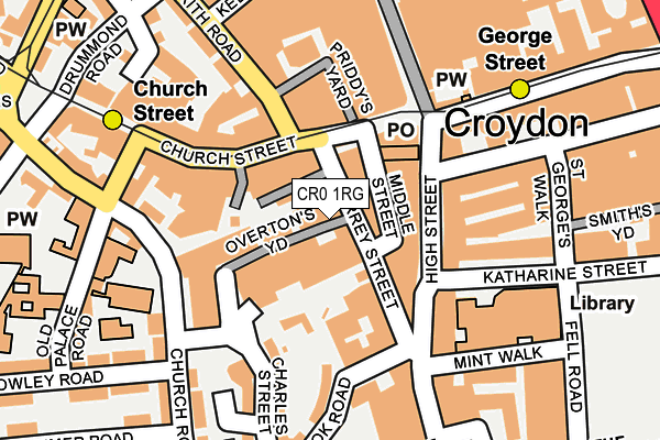 CR0 1RG map - OS OpenMap – Local (Ordnance Survey)