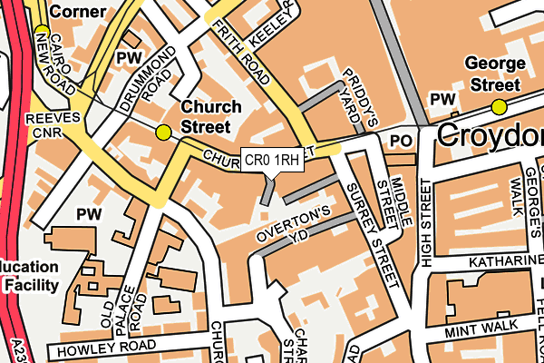 CR0 1RH map - OS OpenMap – Local (Ordnance Survey)