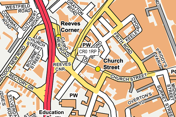 CR0 1RP map - OS OpenMap – Local (Ordnance Survey)