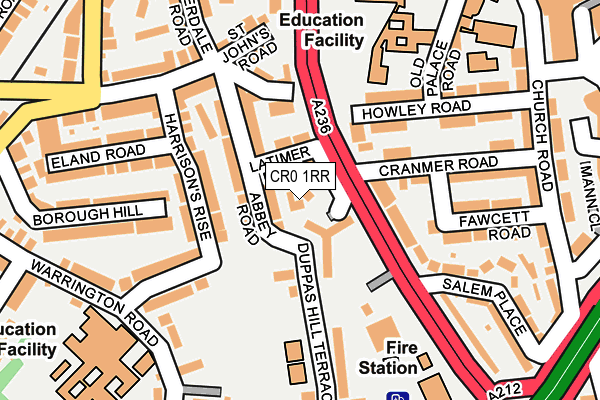 CR0 1RR map - OS OpenMap – Local (Ordnance Survey)