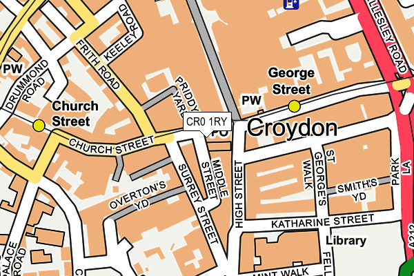 CR0 1RY map - OS OpenMap – Local (Ordnance Survey)