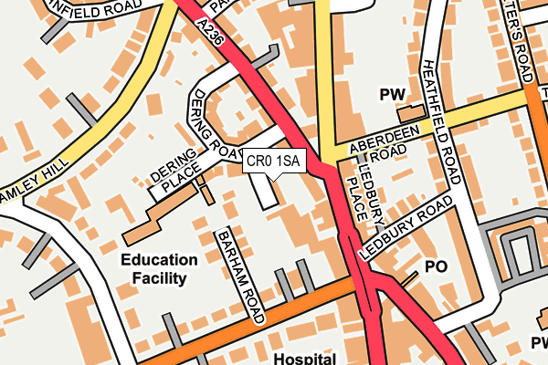 CR0 1SA map - OS OpenMap – Local (Ordnance Survey)