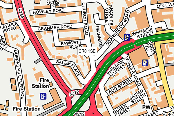 CR0 1SE map - OS OpenMap – Local (Ordnance Survey)