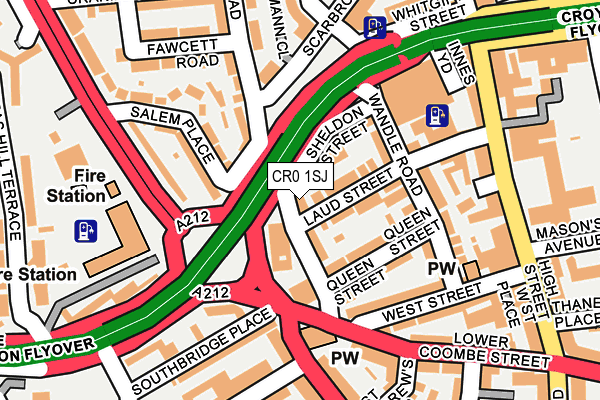 CR0 1SJ map - OS OpenMap – Local (Ordnance Survey)