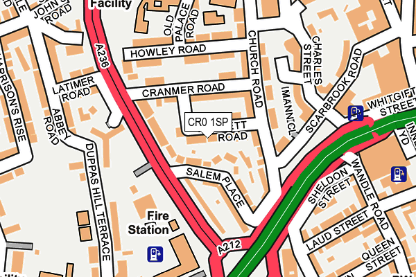 CR0 1SP map - OS OpenMap – Local (Ordnance Survey)