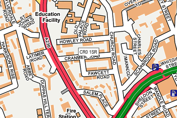 CR0 1SR map - OS OpenMap – Local (Ordnance Survey)