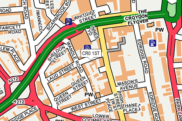 CR0 1ST map - OS OpenMap – Local (Ordnance Survey)