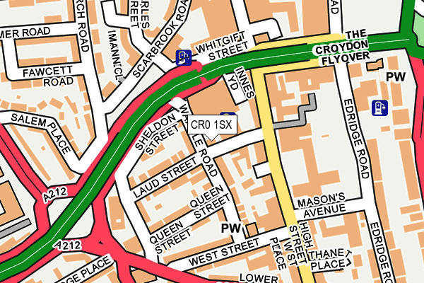 CR0 1SX map - OS OpenMap – Local (Ordnance Survey)