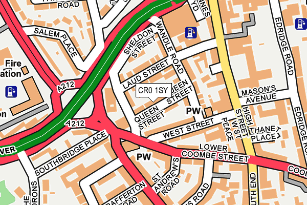 CR0 1SY map - OS OpenMap – Local (Ordnance Survey)