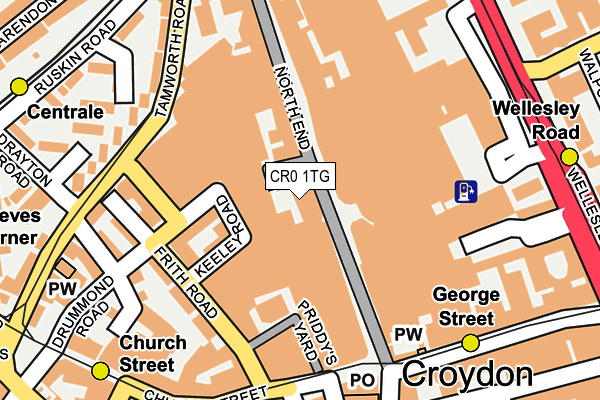 CR0 1TG map - OS OpenMap – Local (Ordnance Survey)