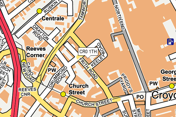 CR0 1TH map - OS OpenMap – Local (Ordnance Survey)