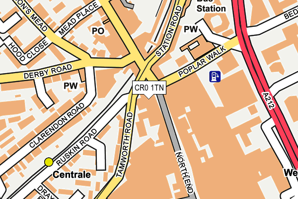 CR0 1TN map - OS OpenMap – Local (Ordnance Survey)