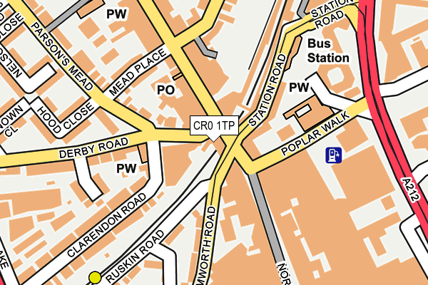 CR0 1TP map - OS OpenMap – Local (Ordnance Survey)
