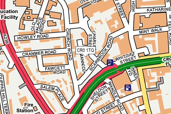 CR0 1TQ map - OS OpenMap – Local (Ordnance Survey)