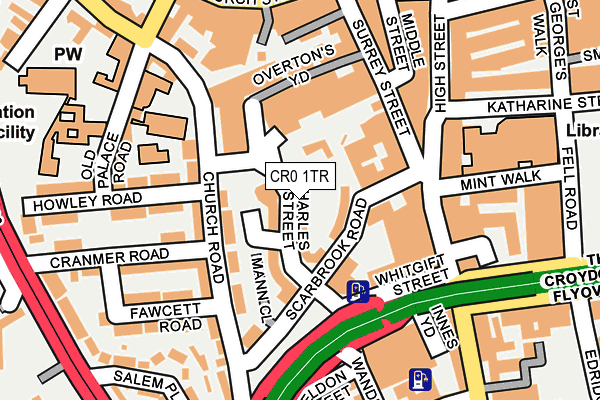 CR0 1TR map - OS OpenMap – Local (Ordnance Survey)