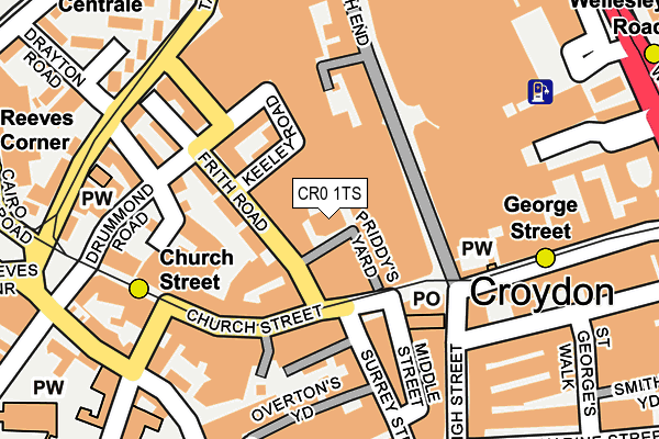 CR0 1TS map - OS OpenMap – Local (Ordnance Survey)