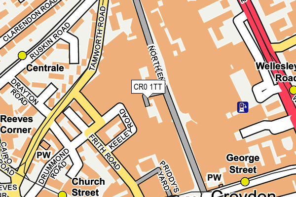 CR0 1TT map - OS OpenMap – Local (Ordnance Survey)