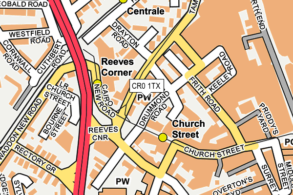 CR0 1TX map - OS OpenMap – Local (Ordnance Survey)