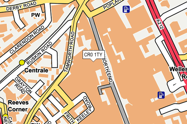 CR0 1TY map - OS OpenMap – Local (Ordnance Survey)