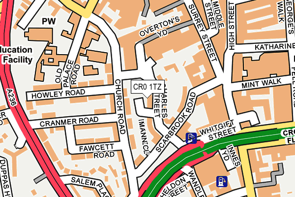 CR0 1TZ map - OS OpenMap – Local (Ordnance Survey)