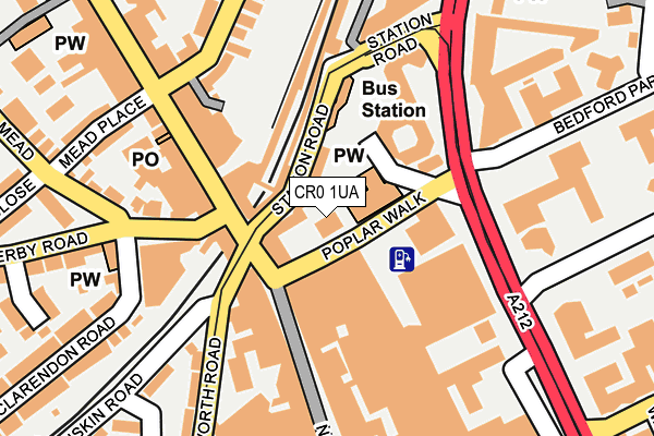 CR0 1UA map - OS OpenMap – Local (Ordnance Survey)