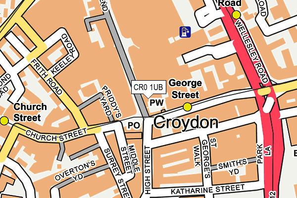 CR0 1UB map - OS OpenMap – Local (Ordnance Survey)