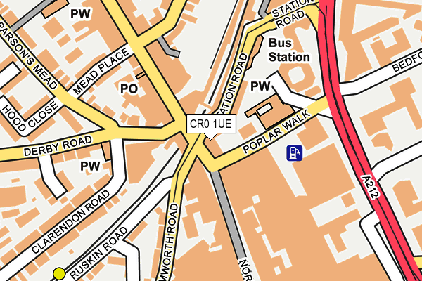 CR0 1UE map - OS OpenMap – Local (Ordnance Survey)