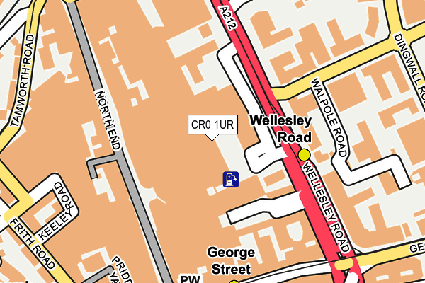 CR0 1UR map - OS OpenMap – Local (Ordnance Survey)