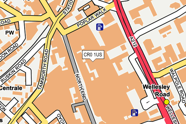 CR0 1US map - OS OpenMap – Local (Ordnance Survey)