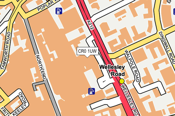 CR0 1UW map - OS OpenMap – Local (Ordnance Survey)