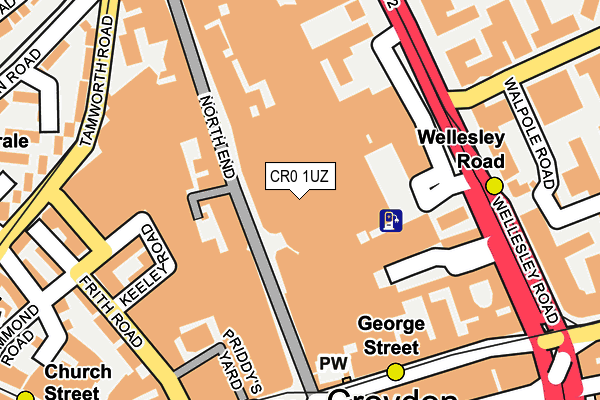 CR0 1UZ map - OS OpenMap – Local (Ordnance Survey)