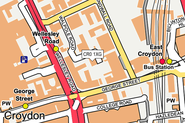 CR0 1XG map - OS OpenMap – Local (Ordnance Survey)