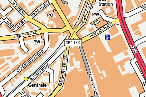 CR0 1XX map - OS OpenMap – Local (Ordnance Survey)