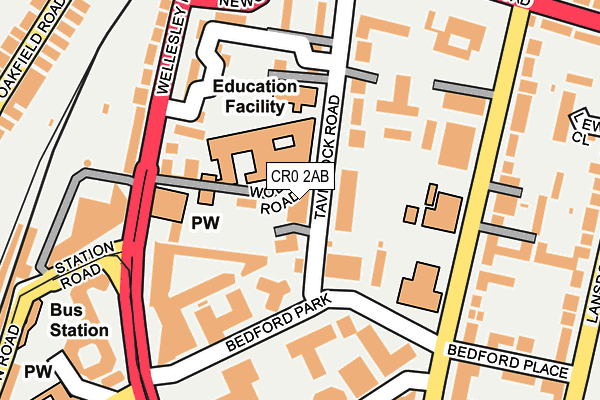 CR0 2AB map - OS OpenMap – Local (Ordnance Survey)