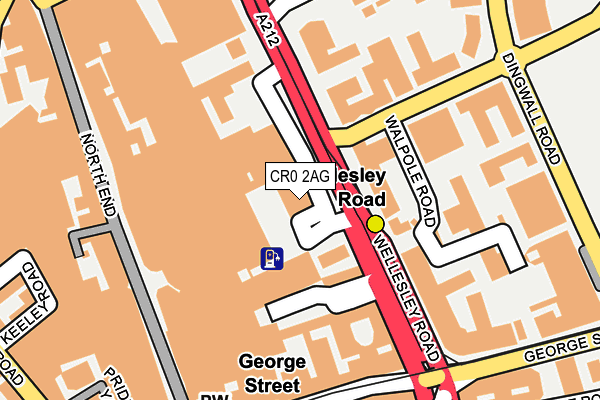 CR0 2AG map - OS OpenMap – Local (Ordnance Survey)