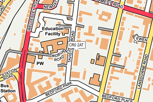 CR0 2AT map - OS OpenMap – Local (Ordnance Survey)