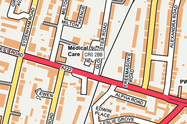 CR0 2BB map - OS OpenMap – Local (Ordnance Survey)