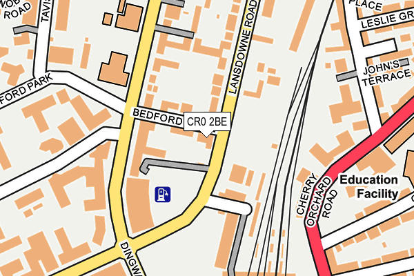 CR0 2BE map - OS OpenMap – Local (Ordnance Survey)