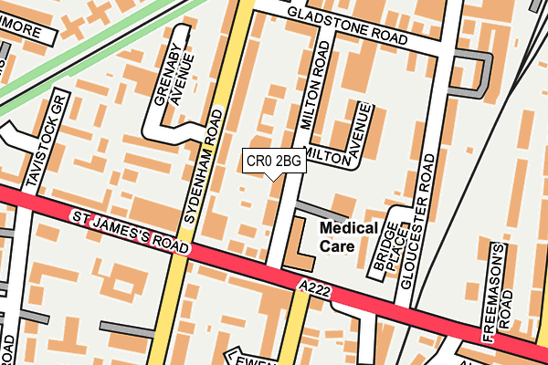 CR0 2BG map - OS OpenMap – Local (Ordnance Survey)