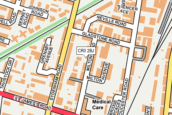 CR0 2BJ map - OS OpenMap – Local (Ordnance Survey)